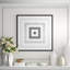Silver Square 1' Framed Graphic Art Print on Glass