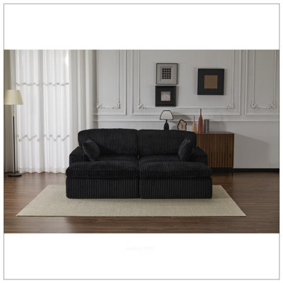Double Chaise Lounge Chair Indoor, Oversized Upholstered Sleeper Cloud Couch with Deep Seat, Luxury Sectional Sofa for Reading and Relaxation
