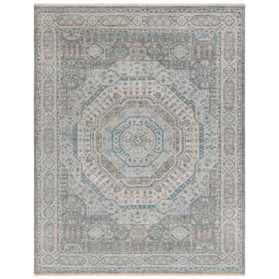 Tapis Samarkand 167 bleu clair / ivoire