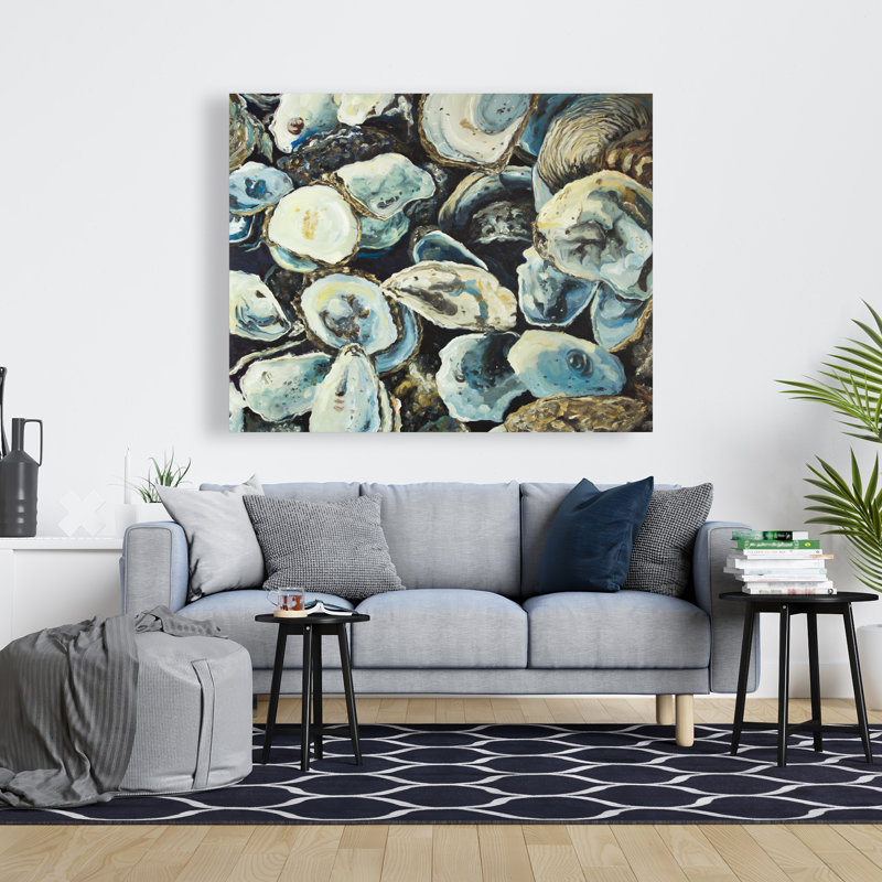 Oyster Shells - Brown Food Canvas for Stylish Home Decor