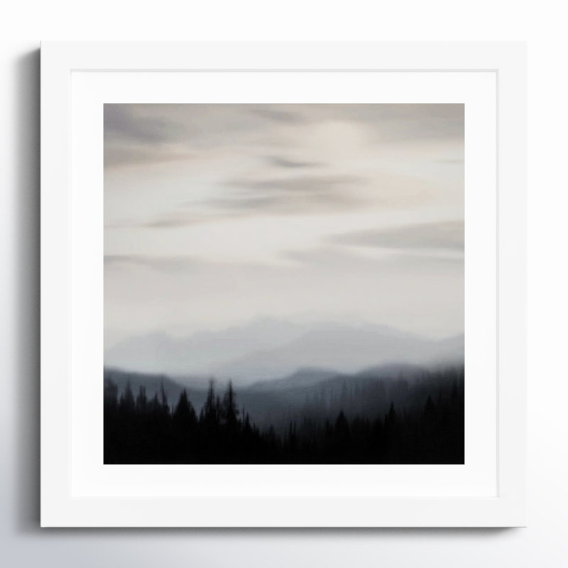 «Mountain Vista II» par Madeline Clark - reproduction de photo encadrée, Papier encadré blanc, H 13,12 po x l 13,12 po