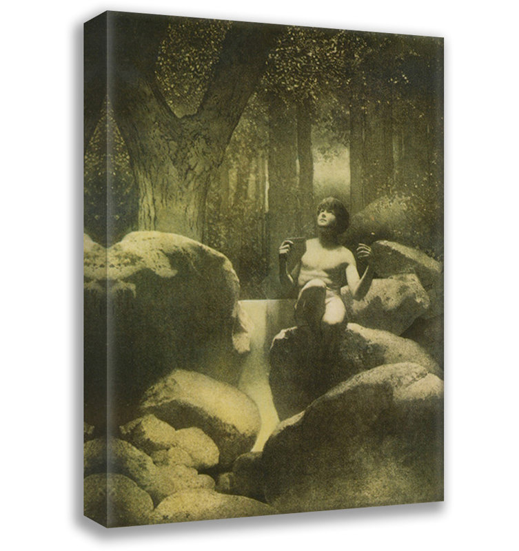 «Summer» par Maxfield Parrish, toile tendue avec châssis, H 24 po x l 17 po