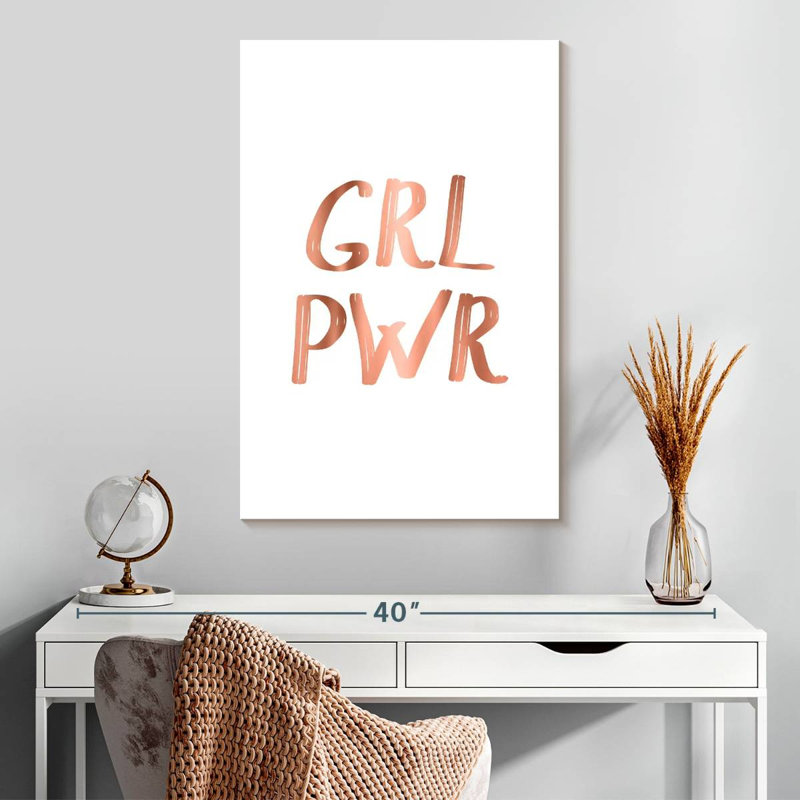 Girl Power - or rose, H 30 po x l 20 po