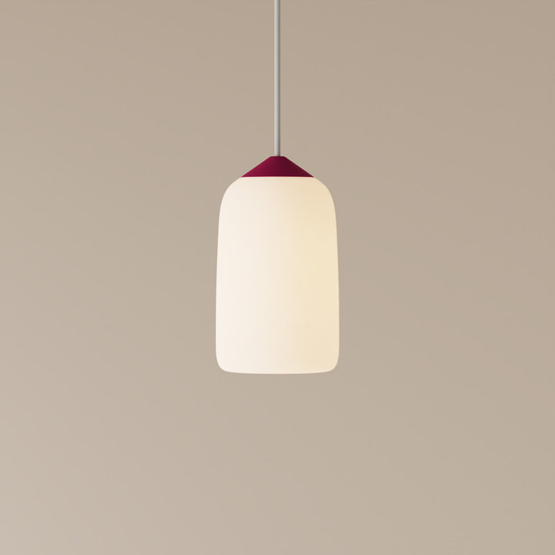 Goby Pendant Light, White, Cobalt, 18" H x 9" W x 5.25" D