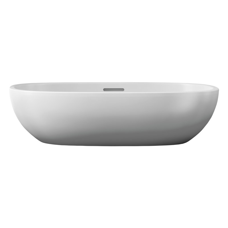 Barcelona Solid Surface Oval Vessel Bathroom Sink, Matte White