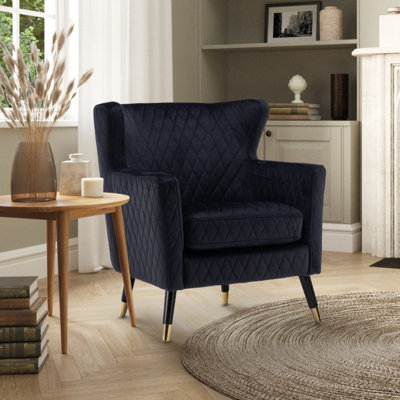 Ghita Velvet Wingback Chair