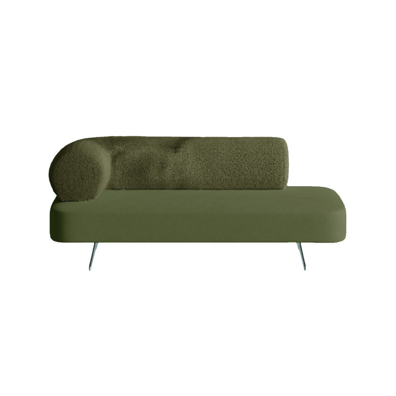 Carmel 2 Seater Velvet Sofa, Green, 67cm H x 180cm W x 80cm D