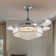 Presnell Dimmable Crystal Ceiling Fan with LED Lights and Remote Control