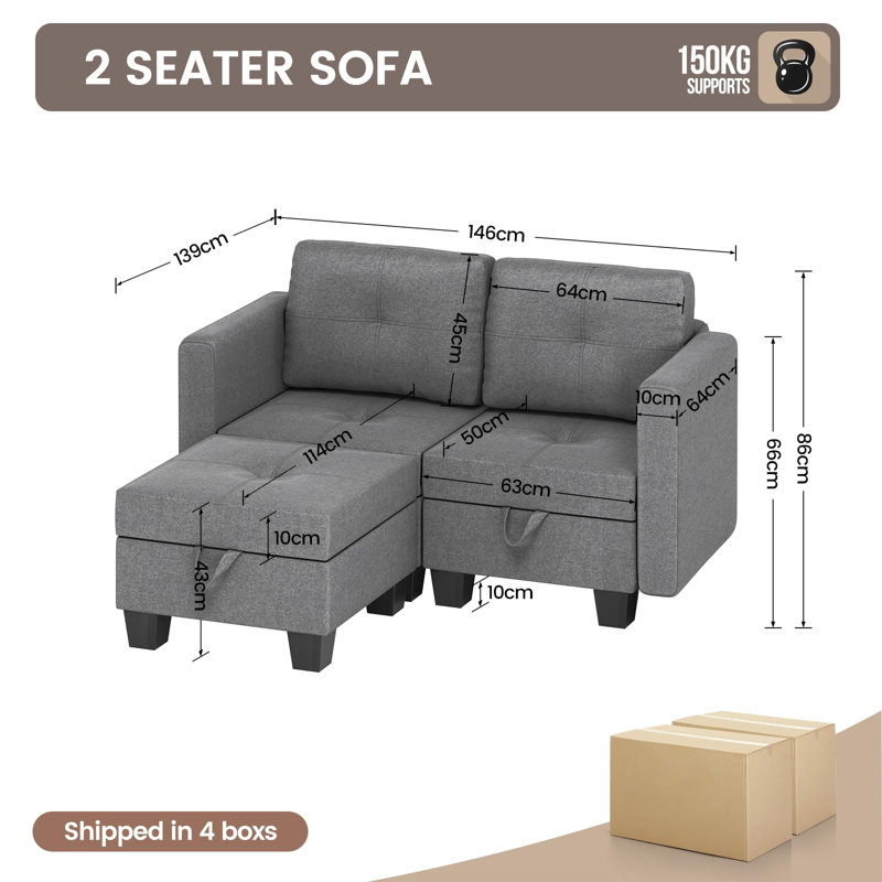 Fabric Corner Sofa, 2