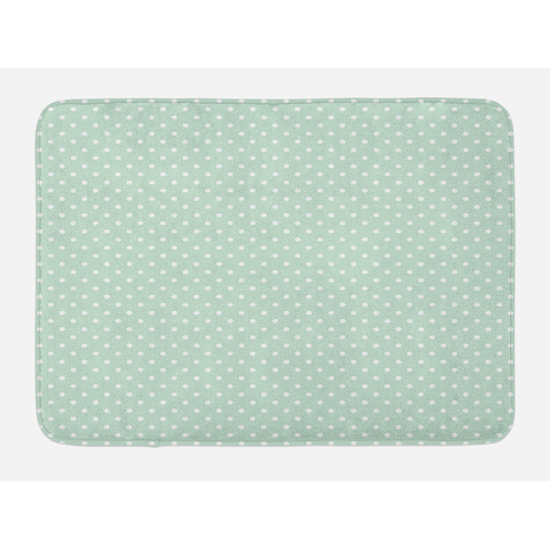 Tapis de bain vert de style rétro
