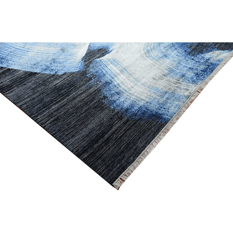Canterbury Handmade Silk and Wool Abstract Area Rug, Rectangle 9' x 12'