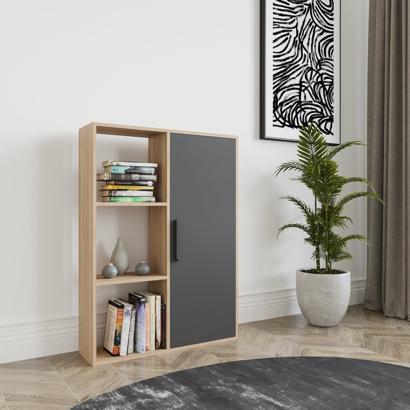 Najji Storage Bookcase, Oak/Anthracite