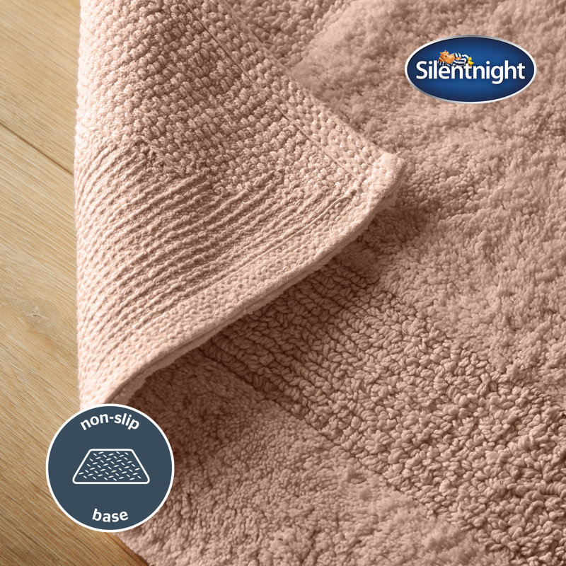 Silentnight Supersoft Rectangle Bath Mat 100% Cotton BCI, Pink