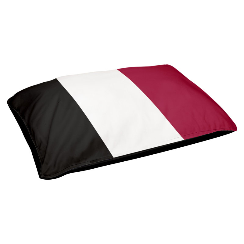 Los Angeles Anaheim Pet Bed, Large (40" L x 50" W), Black//Red