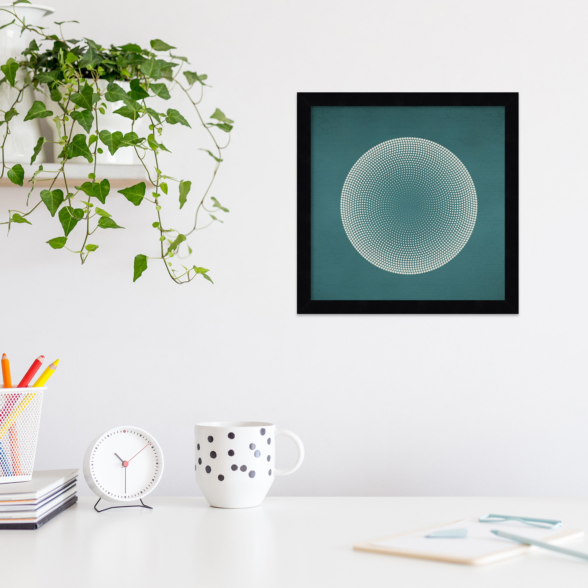 Circles by Incado, 13" H x 13" W x 1" D, Black