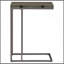 Table à collation grise et noire patinée avec plateau extensible