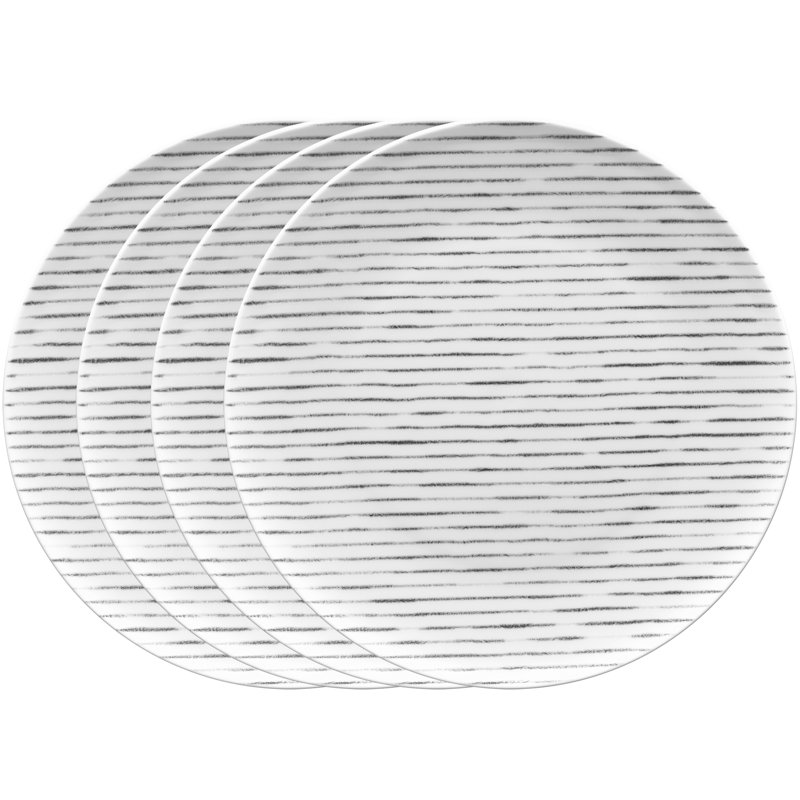 Assiettes plates Noritake - 11 po, gris