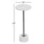 Layla Marble End Table - Side Table Perfect for Any Living Room, Bedroom, or Office-781131953
