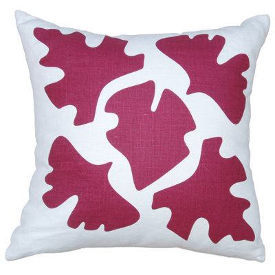 Coussin en lin imprimé à la main