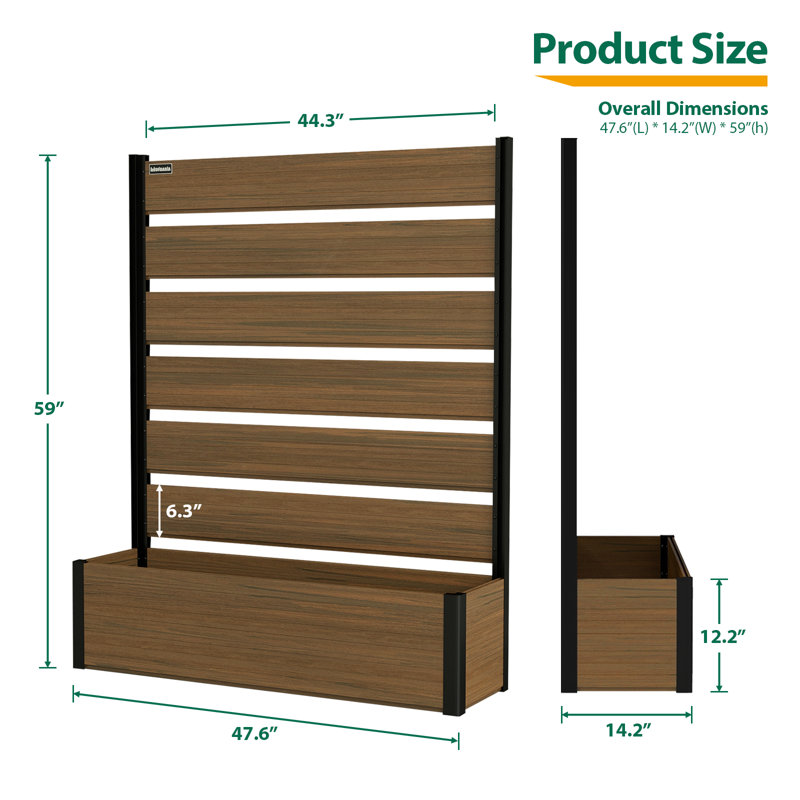 Planter Box with Trellis - Vertical Garden Bed