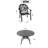 Black Cast Aluminum Patio With Sunproof Cushion Fabric Stable Cushions