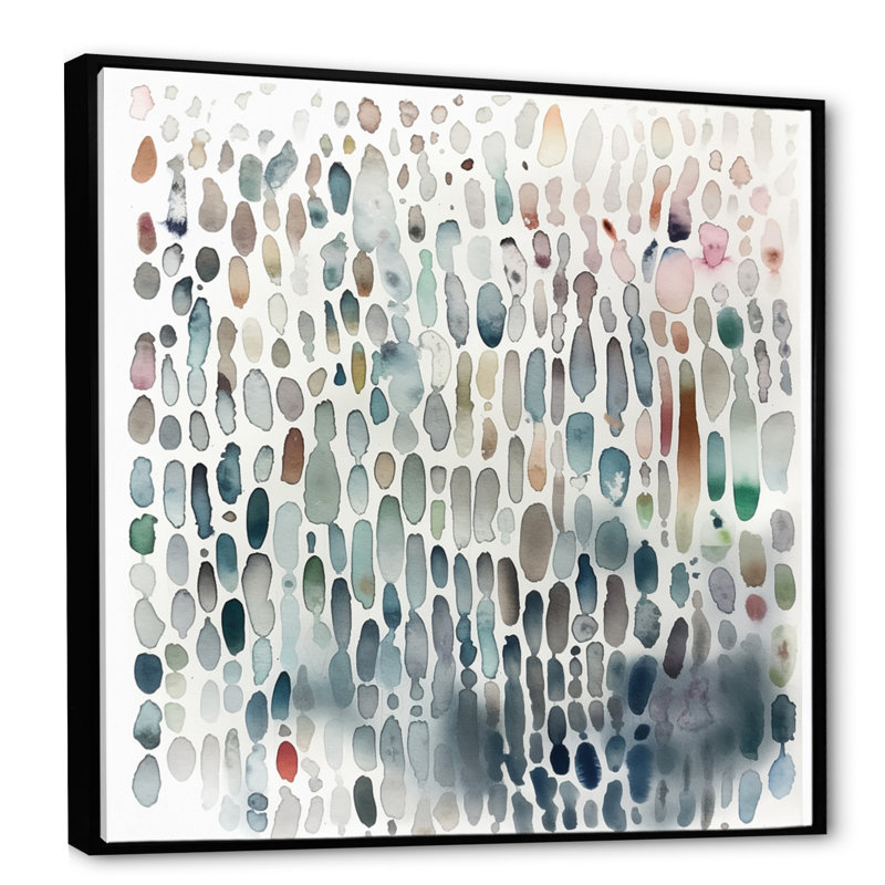 «Nayeli Blue and White Exploration Abstracted Patterns II», reproduction sur toile, H 24 po x l 24 po x P 1 po