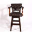 Tabouret de bar pivotant capitonné trophée brun 26 po-61558326-61924289