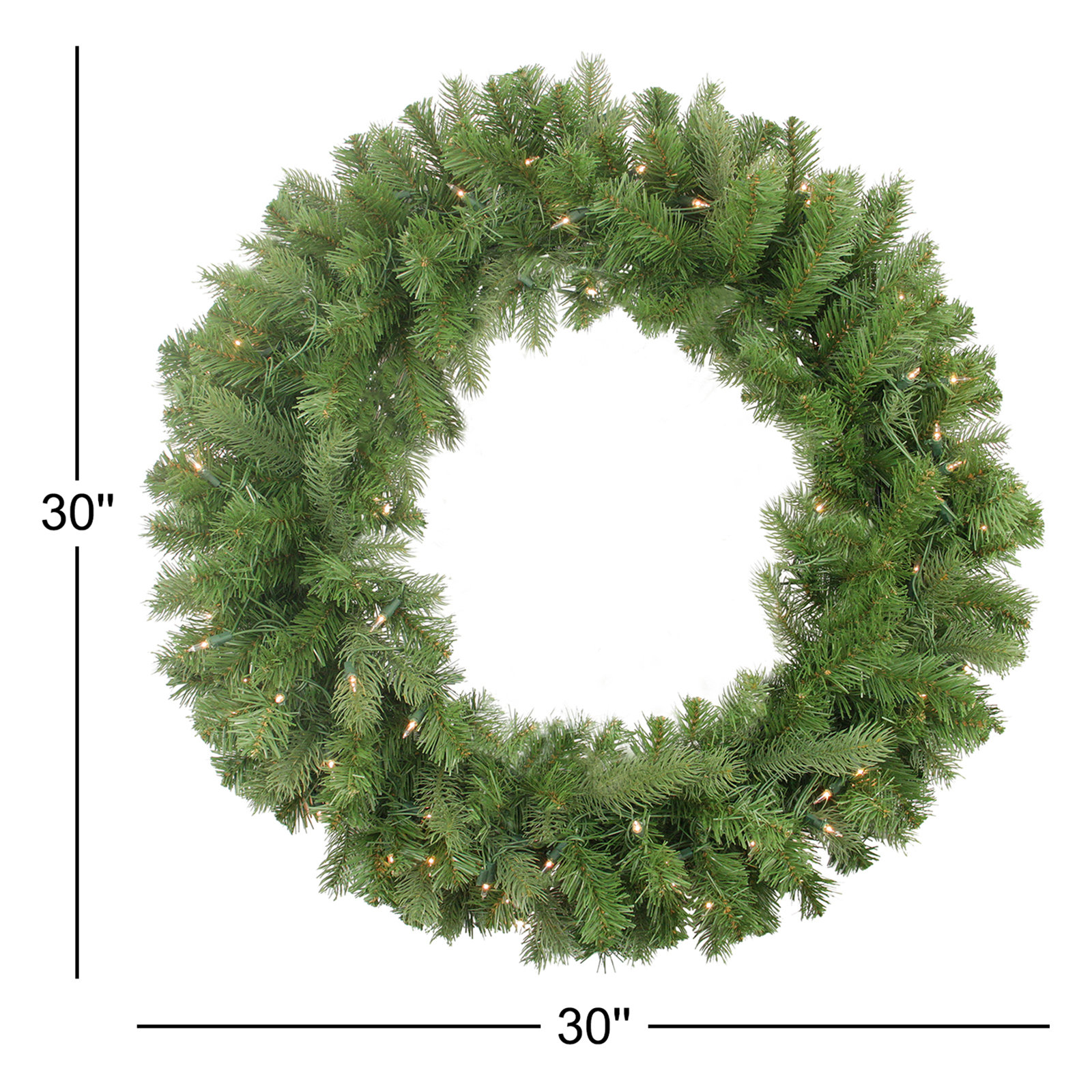 Northlight Seasonal 30" Pre-Lit Fir Wreath
