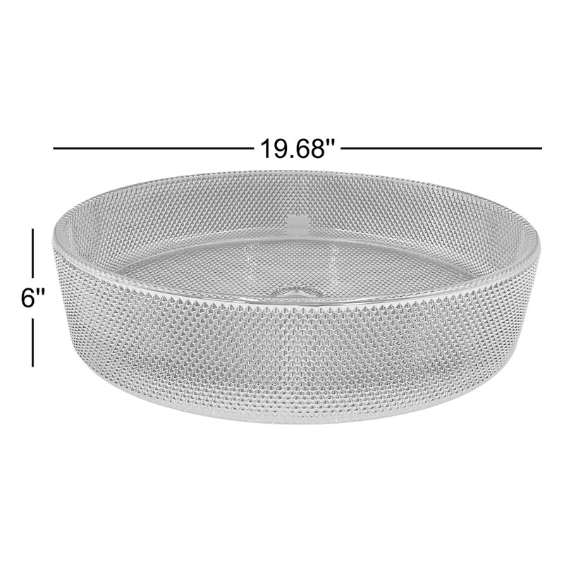 Lavabo vasque en verre 20 "Luxe Texture, Gris