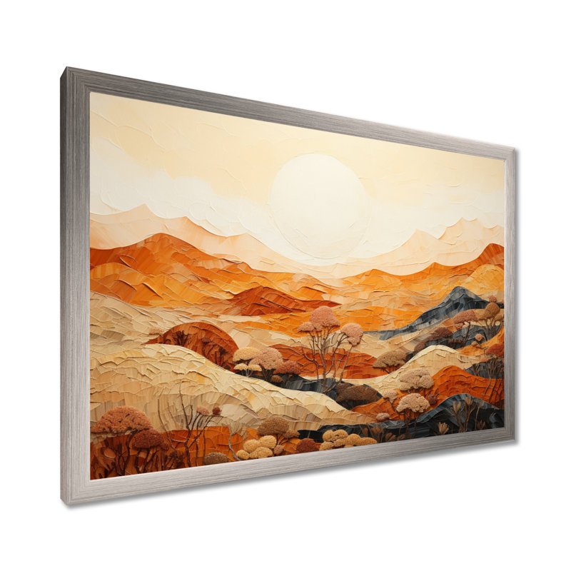 Canyon Mirage III - impression, H 16 po x l 32 po x P 1 po, Cadre simple argenté