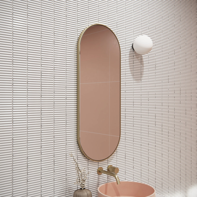 Miroir Inara, Laiton satiné, 40 po x 16 po