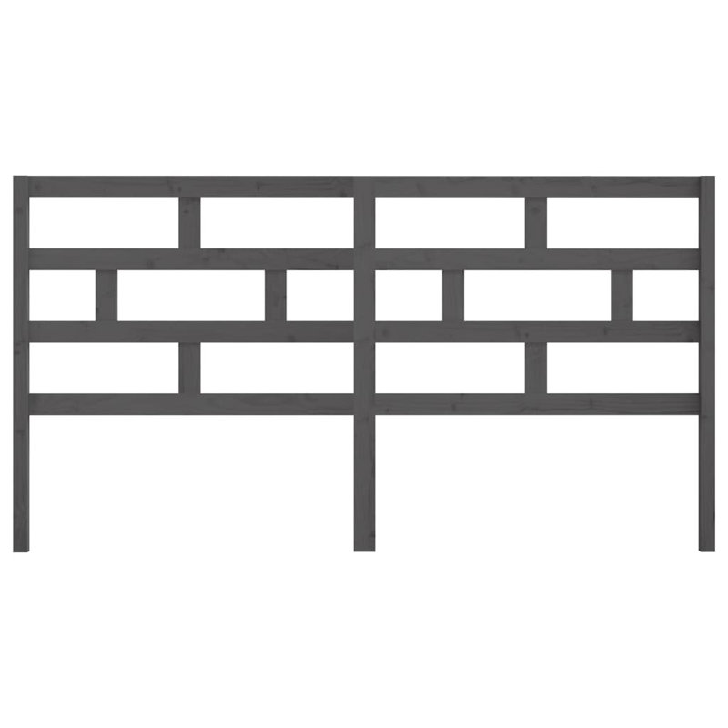 Macintyre Solid Wood Slat Headboard, 100cm H x 206cm W x 4cm D, Grey