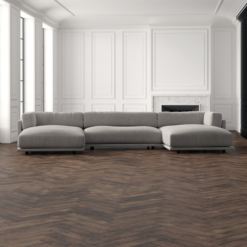Sunday Sectional, Agnew Gray Textured Basketweave