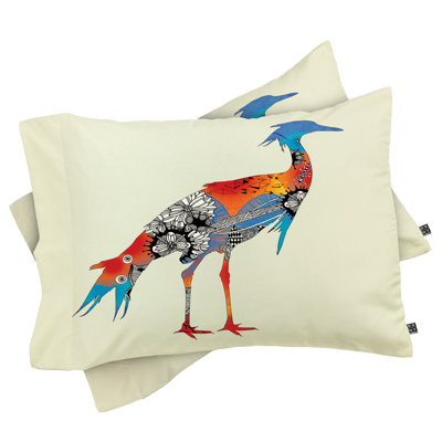 Taie d’oreiller rouge-bleu