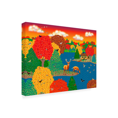 Deer Lake by Mark Frost - Wrapped Canvas Graphic Art -  Loon Peak®, E97807D77C8D4F31AB025C92819255D7