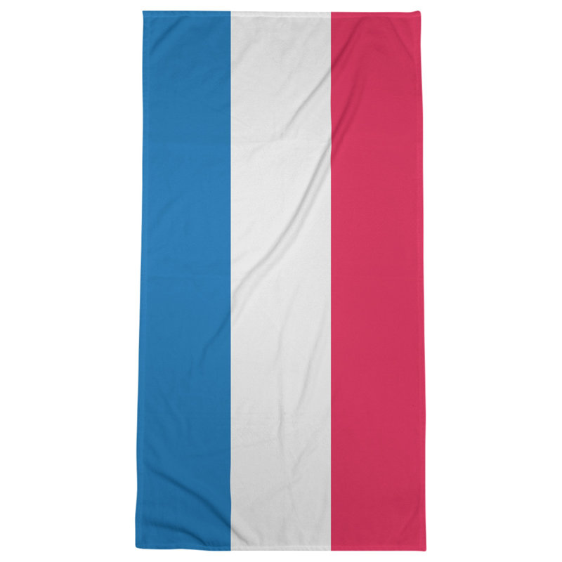 Cotton Blend Lightweight Bath Towel, Blue/White/Red