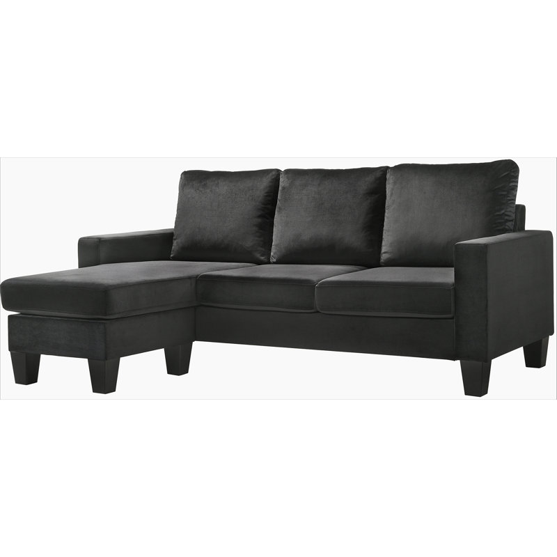 Jessica G0512-SCH Sofa Chaise , BLACK, Black