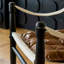 Chaise de loisirs simple en tissu de style français.