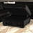 black upholstered storage ottoman