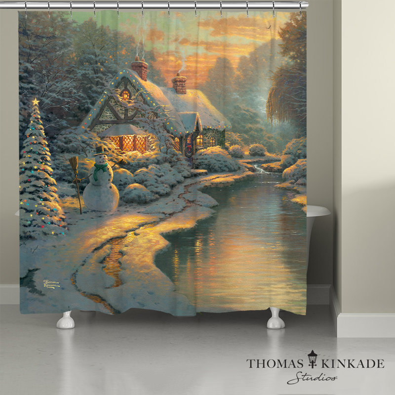 Thomas Kinkade Christmas Evening Shower Curtain