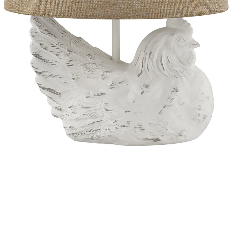 Lampe de table 18 po en résine, Blanc