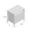 Table de chevet 2 tiroirs Gravity-333130644
