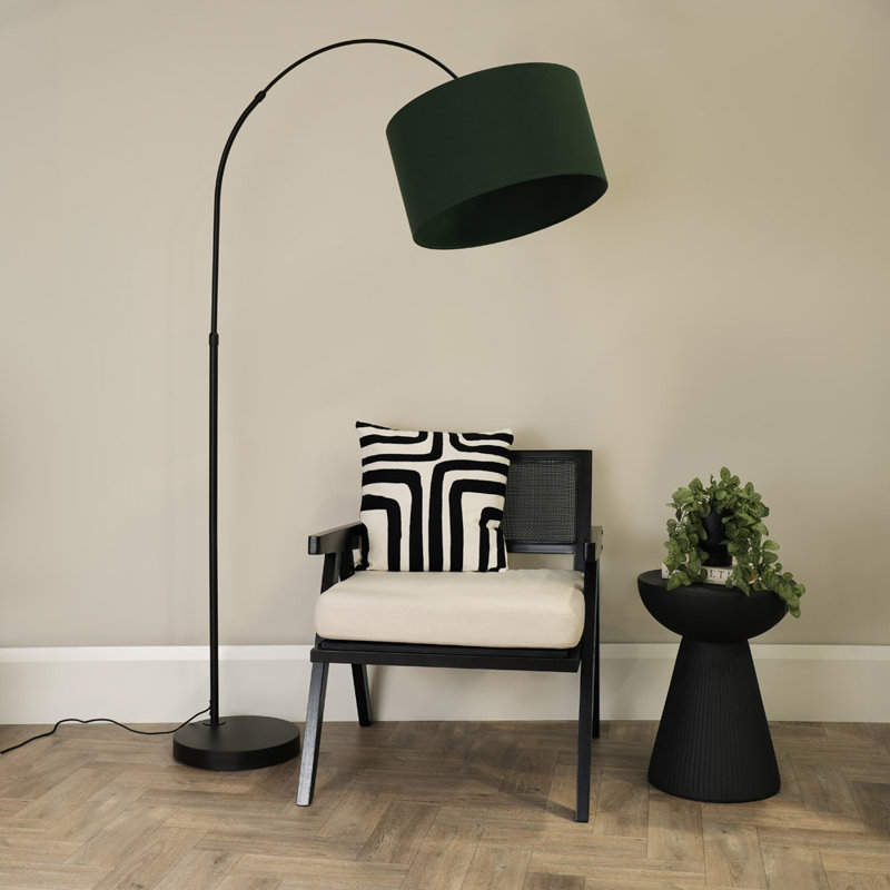 Rinnah 180cm Matte Traditional Floor Lamp, Forest Green