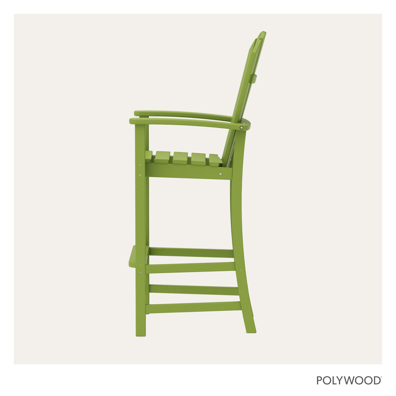 POLYWOOD® Palm Coast Patio Bar Stool, Lime