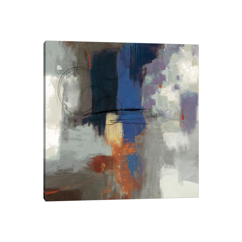 Indigo Touch I - Wrapped Canvas Painting, 66.04 cm H x 66.04 cm W x 3.175 cm D