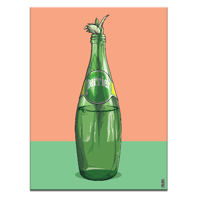 Perry by Hugo Mathias - Floater Frame Print on Canvas, Wrapped Canvas, 51"H x 41"W x 3.8"D