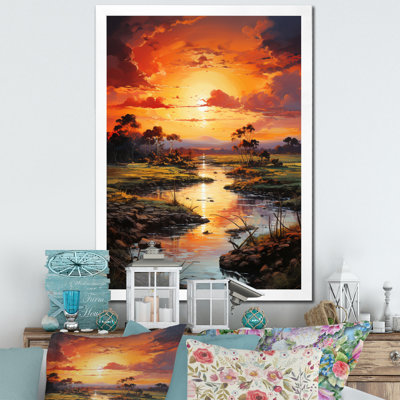 Vietnam River Delta Sunset III sur toile