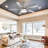 Tavin 5 - Blade LED Stainless Steel Ceiling Fan with Remote Control and Light Kit Included-1918135598