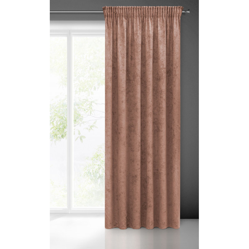 Gudella Slot Top Blackout Curtain, Rose