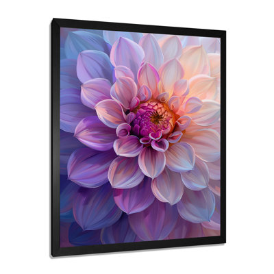 Purple Pink Dahlia Delight Dahlia - Dahlia Wall Art Living Room